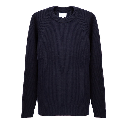 Norse Projects Roald Wool Cotton Rib Sweater Dark Navy N45-0545 Degli Uberti